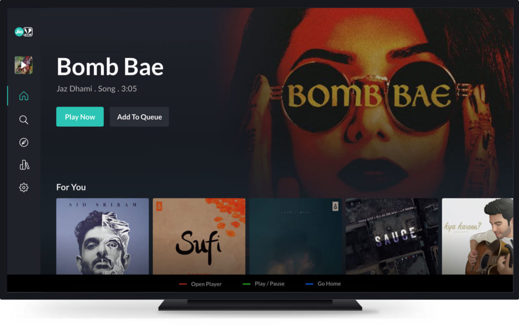 JioSaavn’s audio and music streaming service will be available via the NetRange Smart TV App