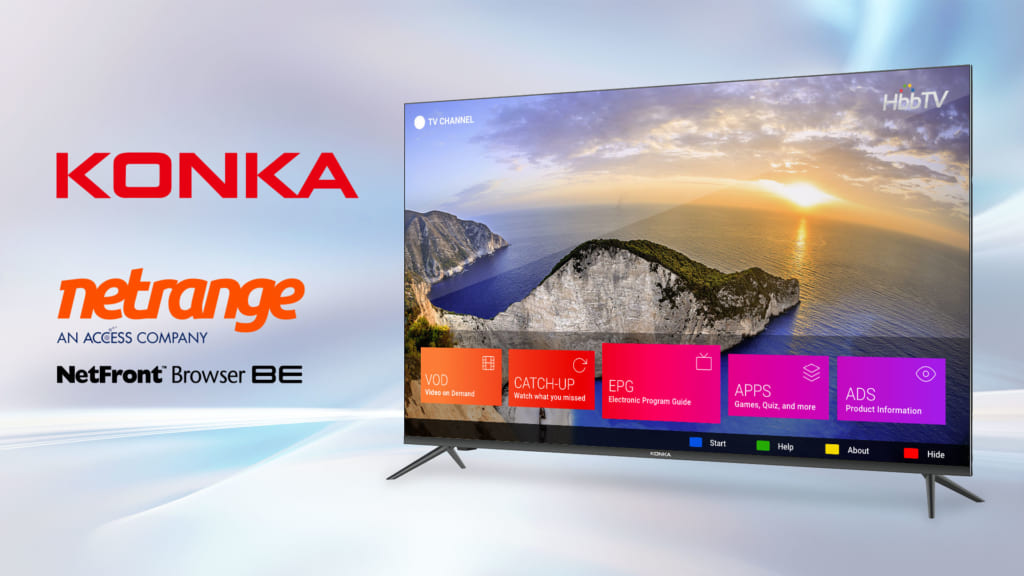 Konka selects NetRange to power HbbTV on its Android-based Smart TVs